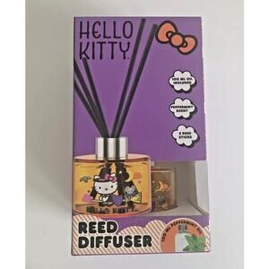 Hello Kitty Halloween Witch Kitty on Broom Peppermint Square Reed Diffuser